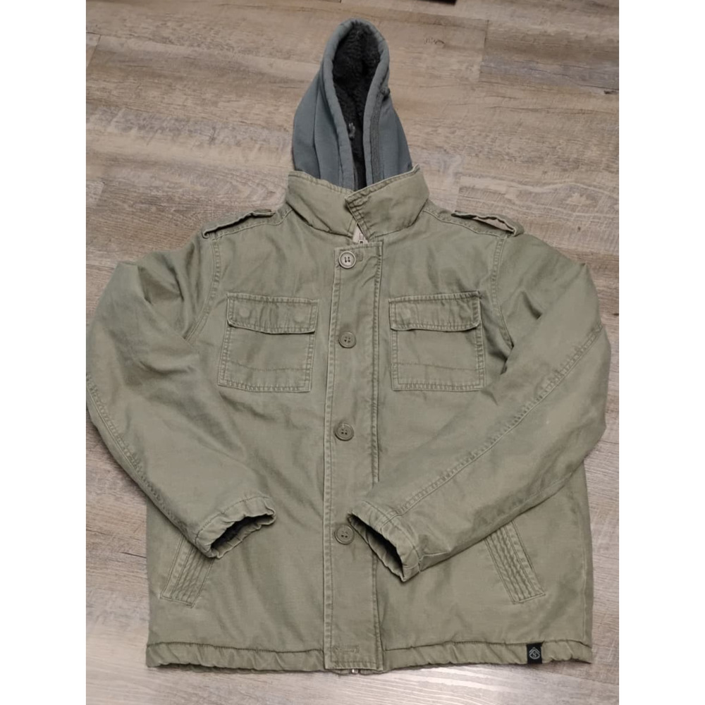 Surplus Men’s Sherpa Lined Pocket Hooded Trucker Jacket medium size cotton